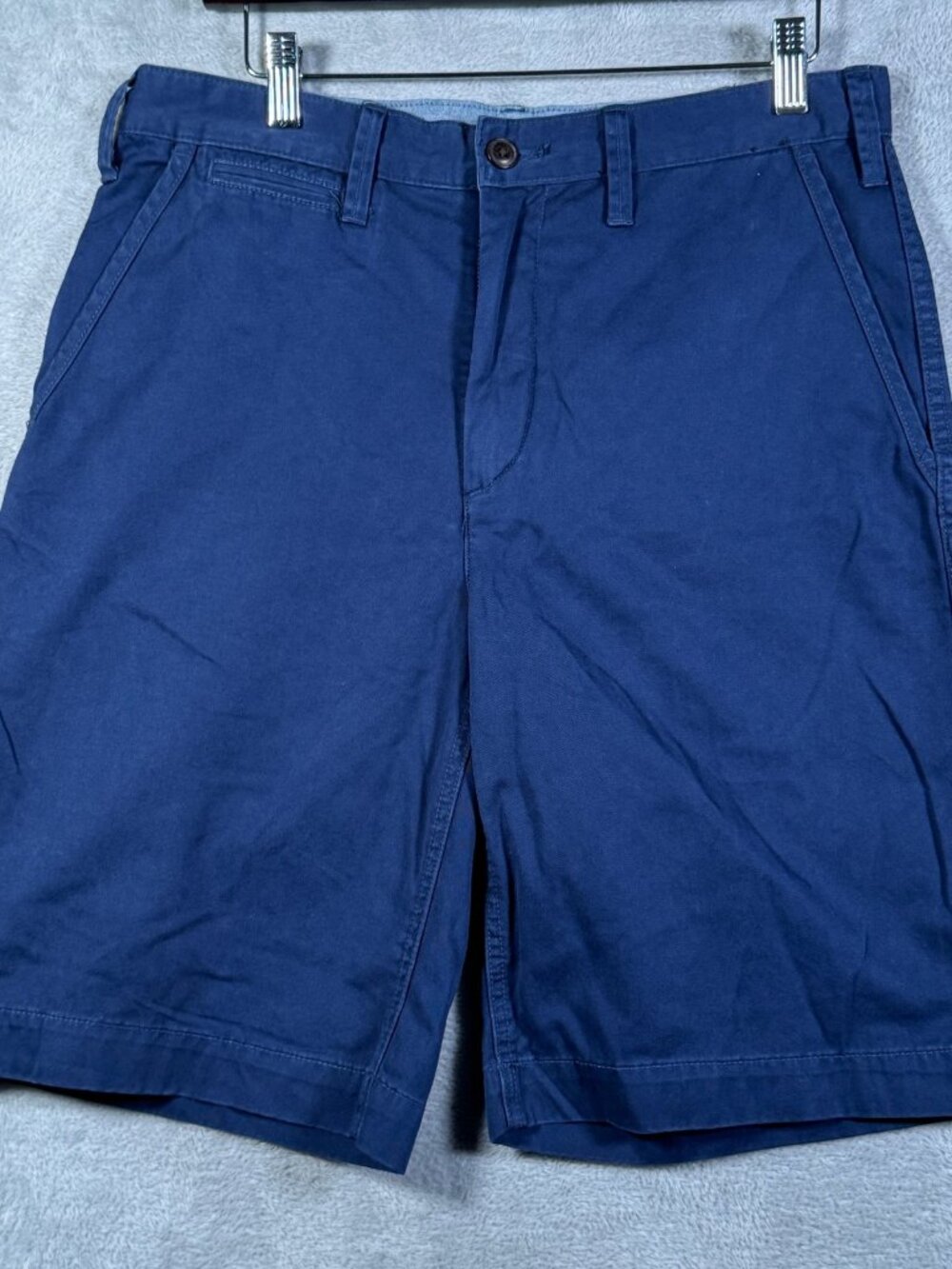 Polo Ralph Lauren Shorts Mens 31 Navy Blue Chino Relaxed Fit Flat Front